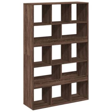  Bookcase Brown Oak 100x33x156.5 cm Engineered Wood