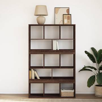  Bookcase Brown Oak 100x33x156.5 cm Engineered Wood