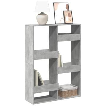  Bookcase Concrete Grey 100x33x135 cm Engineered Wood