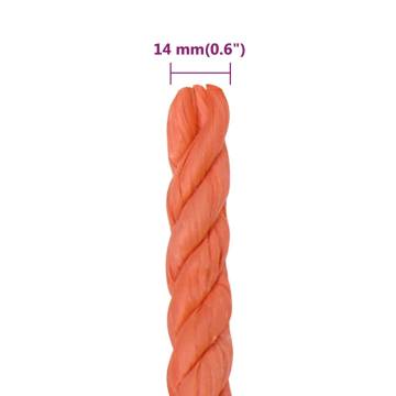  Work Rope Orange 14 mm 50 m Polypropylene