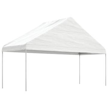 Gazebo with Roof White 4.46x5.88x3.75 m Polyethylene