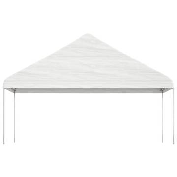 Gazebo with Roof White 4.46x5.88x3.75 m Polyethylene