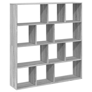  Book Cabinet Grey Sonoma 132x29x141.5 cm Engineered Wood