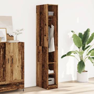  Wardrobe Old Wood 30x50x200 cm Engineered Wood