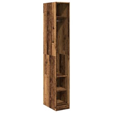  Wardrobe Old Wood 30x50x200 cm Engineered Wood