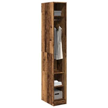  Wardrobe Old Wood 30x50x200 cm Engineered Wood