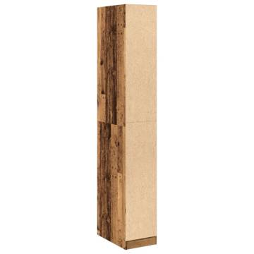  Wardrobe Old Wood 30x50x200 cm Engineered Wood