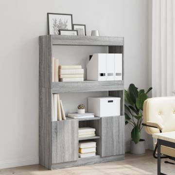  Highboard Grey Sonoma 92x33x140 cm Engineered Wood