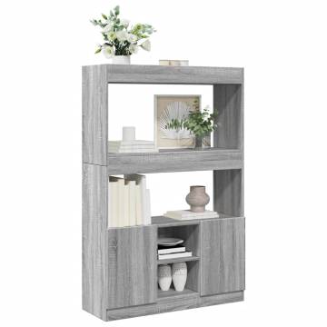  Highboard Grey Sonoma 92x33x140 cm Engineered Wood