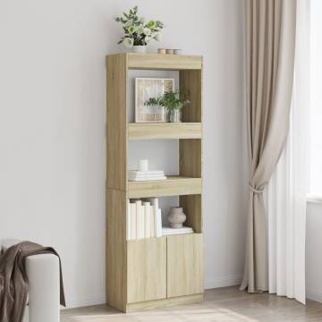  Highboard Sonoma Oak 63x33x180 cm Engineered Wood