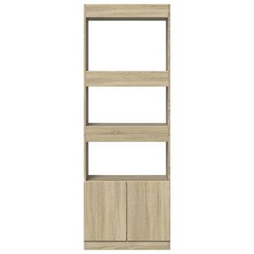  Highboard Sonoma Oak 63x33x180 cm Engineered Wood