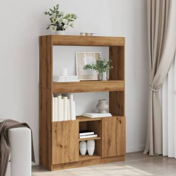  Highboard Artisian Oak 92x33x140 cm Engineered Wood