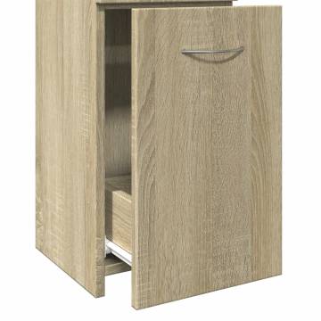  Bathroom Cabinet Sonoma Oak 25x26.5x170 cm Engineered Wood