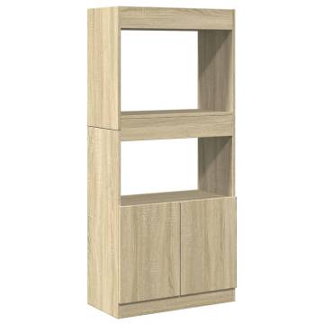  Highboard Sonoma Oak 63x33x140 cm Engineered Wood