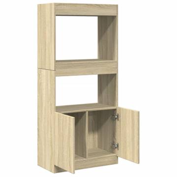  Highboard Sonoma Oak 63x33x140 cm Engineered Wood