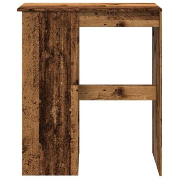  Bar Table with Racks Old Wood 90x47.5x103.5 cm Engineered Wood