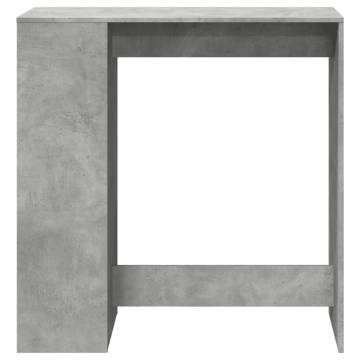  Bar Table with Racks Concrete Grey 101x40x103.5 cm Engineered Wood