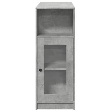  Bar Table with Racks Concrete Grey 101x40x103.5 cm Engineered Wood