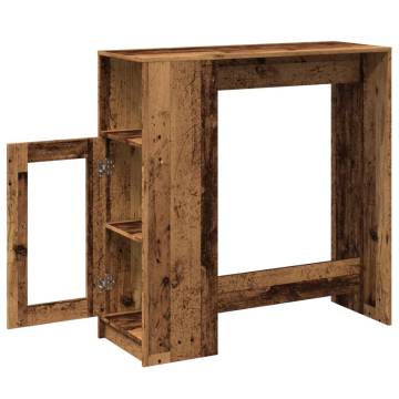  Bar Table with Racks Old Wood 101x40x103.5 cm Engineered Wood