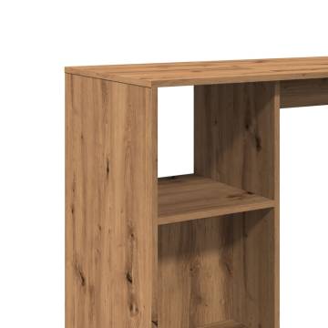  Bar Table with Shelf Artisan Oak 124x46x103.5 cm Engineered Wood