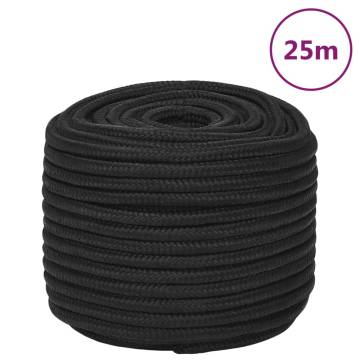  Boat Rope Full Black 12 mm 25 m Polypropylene