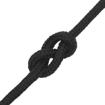  Boat Rope Full Black 12 mm 25 m Polypropylene