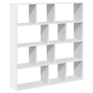  Book Cabinet White 132x29x141.5 cm Engineered Wood