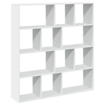  Book Cabinet White 132x29x141.5 cm Engineered Wood