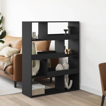  Bookcase Black 100x33x125.5 cm Engineered Wood