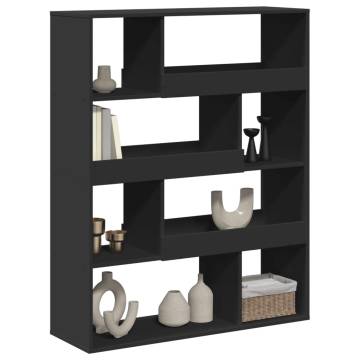  Bookcase Black 100x33x125.5 cm Engineered Wood