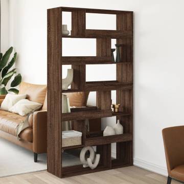  Room Divider Brown Oak 100x33x187.5 cm Engineered Wood