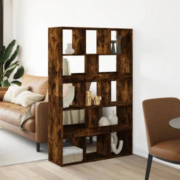  Room Divider Smoked Oak100x33x156.5 cm Engineered Wood