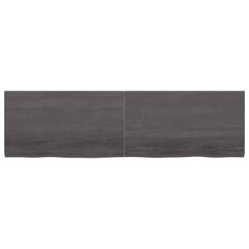 Bathroom Countertop Dark Brown 180x50x(2-4) cm Treated Solid Wood