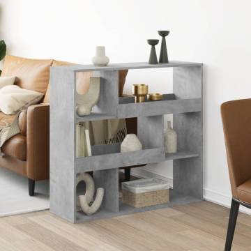  Bookcase Concrete Grey 100x33x94.5 cm Engineered Wood