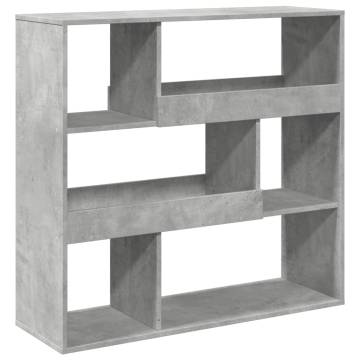  Bookcase Concrete Grey 100x33x94.5 cm Engineered Wood