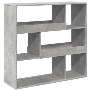  Bookcase Concrete Grey 100x33x94.5 cm Engineered Wood