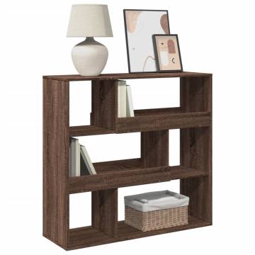  Bookcase Brown Oak 100x33x94.5 cm Engineered Wood