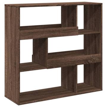  Bookcase Brown Oak 100x33x94.5 cm Engineered Wood