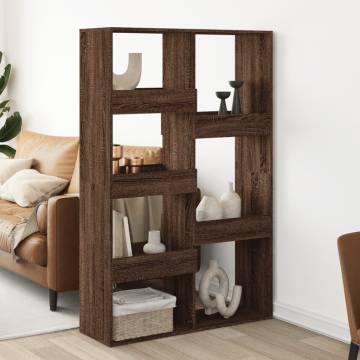  Room Divider Brown Oak 100x33x155.5 cm Engineered Wood