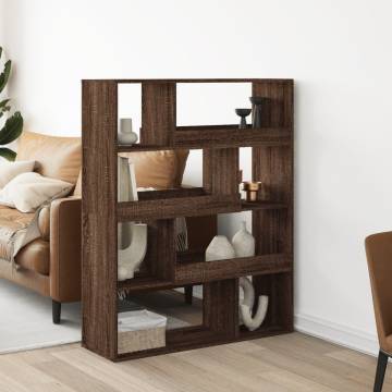  Room Divider Brown Oak 100x33x125.5 cm Engineered Wood