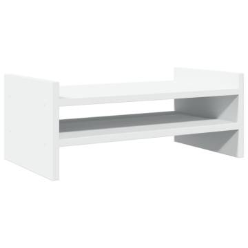  Monitor Stand White 50x27x20 cm Engineered Wood