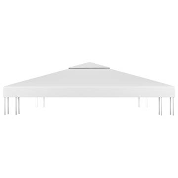 2-Tier Gazebo Top Cover 310 g/m² 4x3 m White