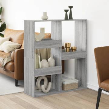  Room Divider Grey Sonoma 100x33x115 cm Engineered Wood