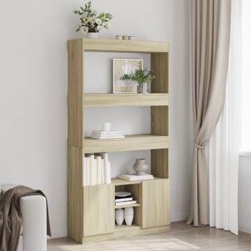  Highboard Sonoma Oak 92x33x180 cm Engineered Wood