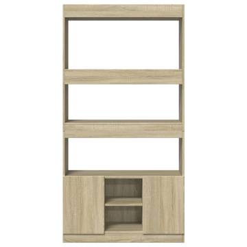  Highboard Sonoma Oak 92x33x180 cm Engineered Wood