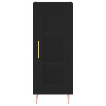 Highboard Black 34.5x34x180 cm Engineered Wood