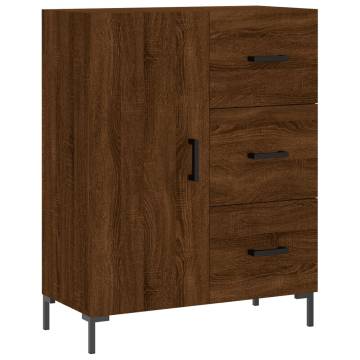 Highboard Brown Oak 69.5x34x180 cm Engineered Wood