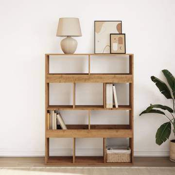  Bookcase Artisan Oak 100x33x125.5 cm Engineered Wood