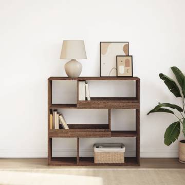  Book CabinetRoom Divider Brown Oak 100x33x94.5 cm