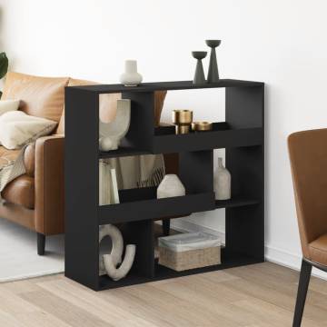  Bookcase Black 100x33x94.5 cm Engineered Wood